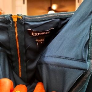 Express green strapless jumpsuit